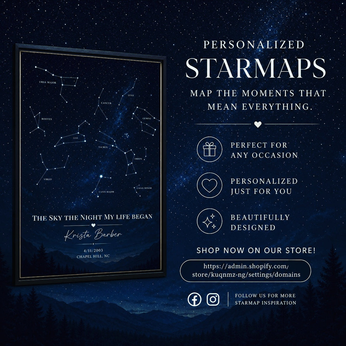 Your Story, Written in the Stars: Star Maps by Rockbottom Studios