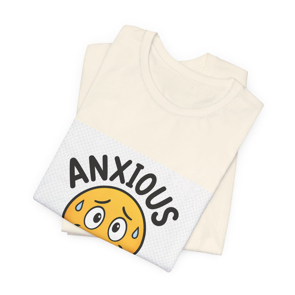Anxious But Trying Smiley Face T-Shirt