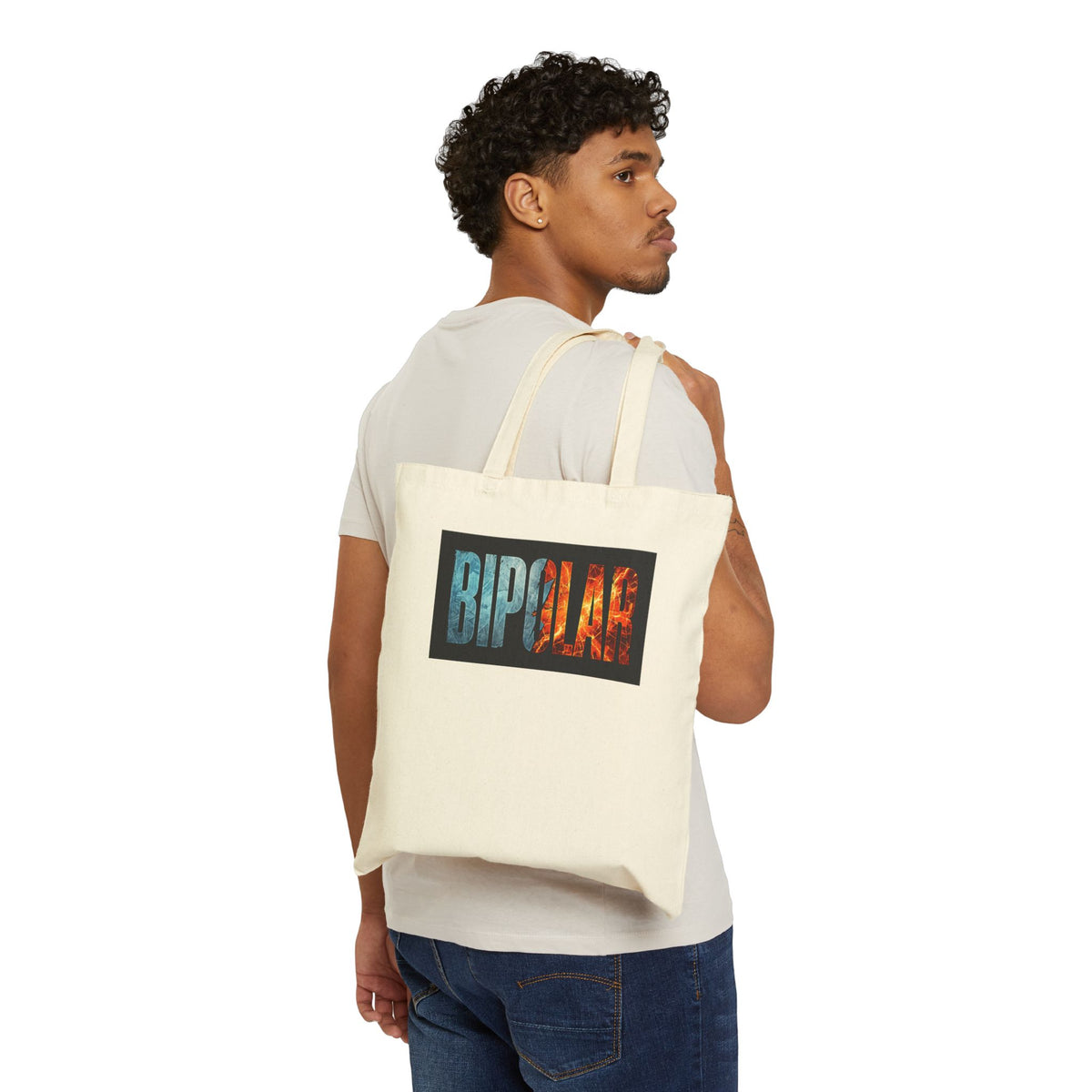 Bipolar Awareness Cotton Canvas Tote Bag